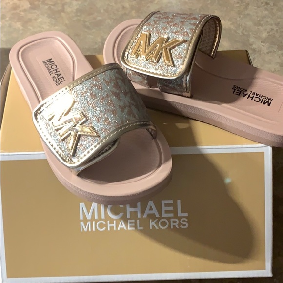 girls michael kors slides